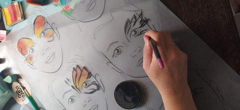 safe, hypoallergenic face and body paints, washable - full resolution